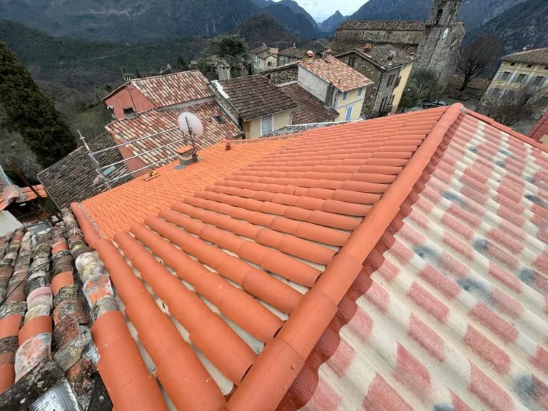 Chantier de rénovation de toiture dans le canton de Genève