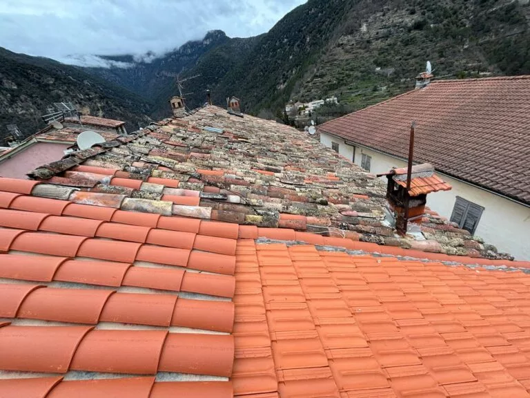 Chantier de rénovation de toiture dans le canton de Genève
